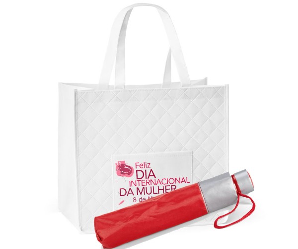 kit Bolsa e Guarda chuva Personalizado dia Internacional da Mulher - 99135B