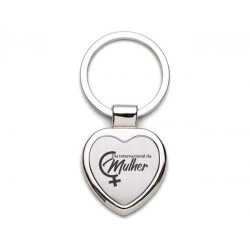 Chaveiro Metal Coração Personalizado para o dioa das mulheres  -  3194 