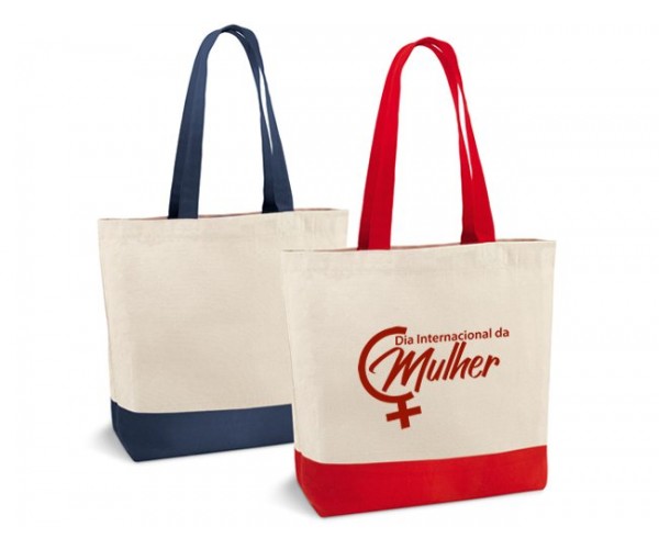 Sacola em algodão canvas personalizada  Para o dia das Mulheres -92822