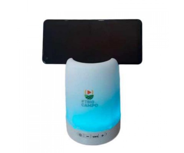  Caixa de Som com Porta Caneta e Luminária Personalizada  