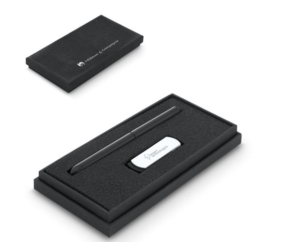 Conjunto de Caneta e Pen Drive 8 GB Personalizados - 57334