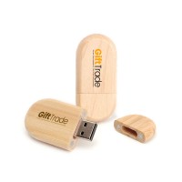 Pen drive em madeira  4 GB personalizado - 00053