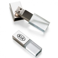 Pen Drive de Vidro Dourado ou Prata Personalizado 16 GB -  penv-11