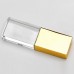 Pen Drive de Vidro Dourado ou Prata Personalizado 16 GB -  penv-11