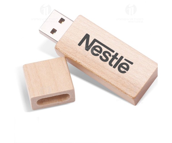 Pen drive em madeira  4 GB personalizado - pen-E4