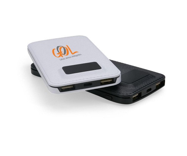 Power Bank Plástico com Indicador Digital Personalizado - 02032 