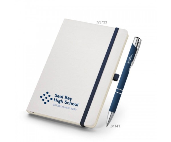 kit Caderno Tipo Moleskine e Caneta Personalizada -MC01533