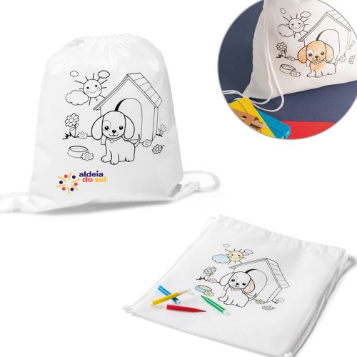 Mochila infantil para colorir personalizada - 52619