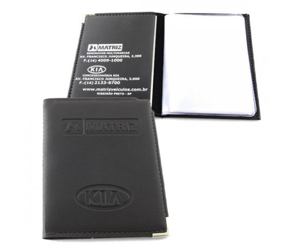 Porta Documento em Couro Sintético Personalizado - 12385 