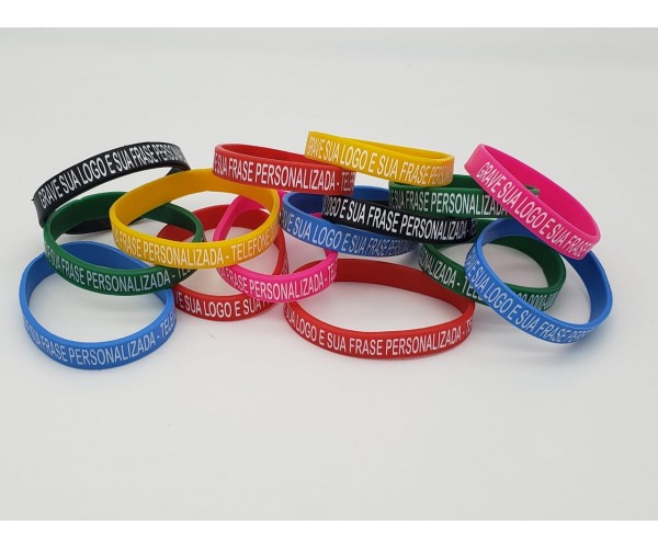 Pulseira de Emborrachada  Personalizada -MS04-0