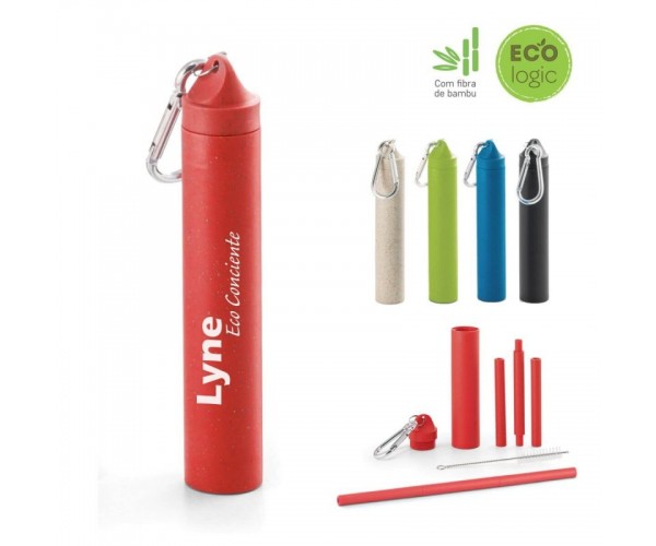 Conjunto de canudo sustentável personalizado - 94056